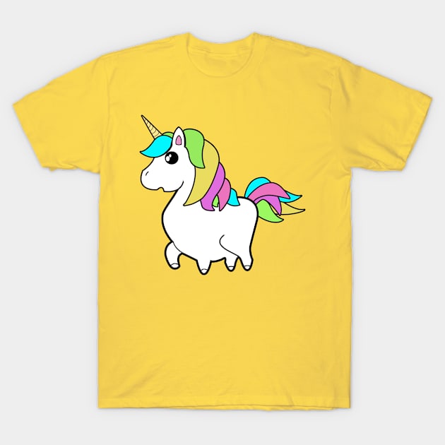 chubby Unicorn kid T-Shirt by TheGloriousJoey